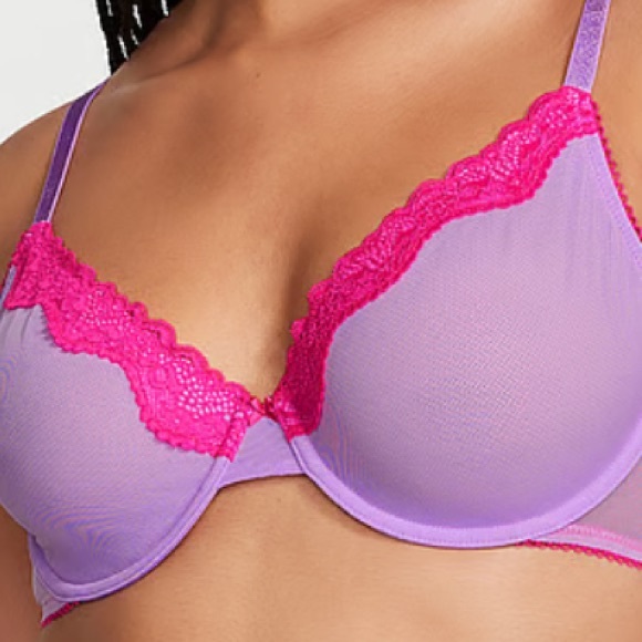 WOW* SALE* NEW*Victoria’s Secret Pink/Purple Bra & Panty Set SALE 38dd - Picture 4 of 6